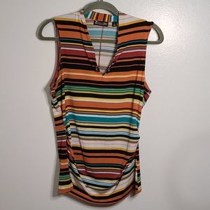 Striped Rouched Blouse